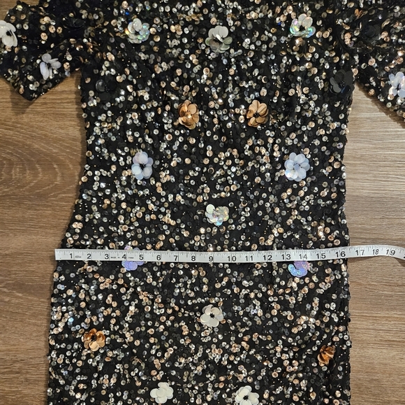 NWT Adrianna Papell Sequin Cocktail Mini Dress - Picture 12 of 15
